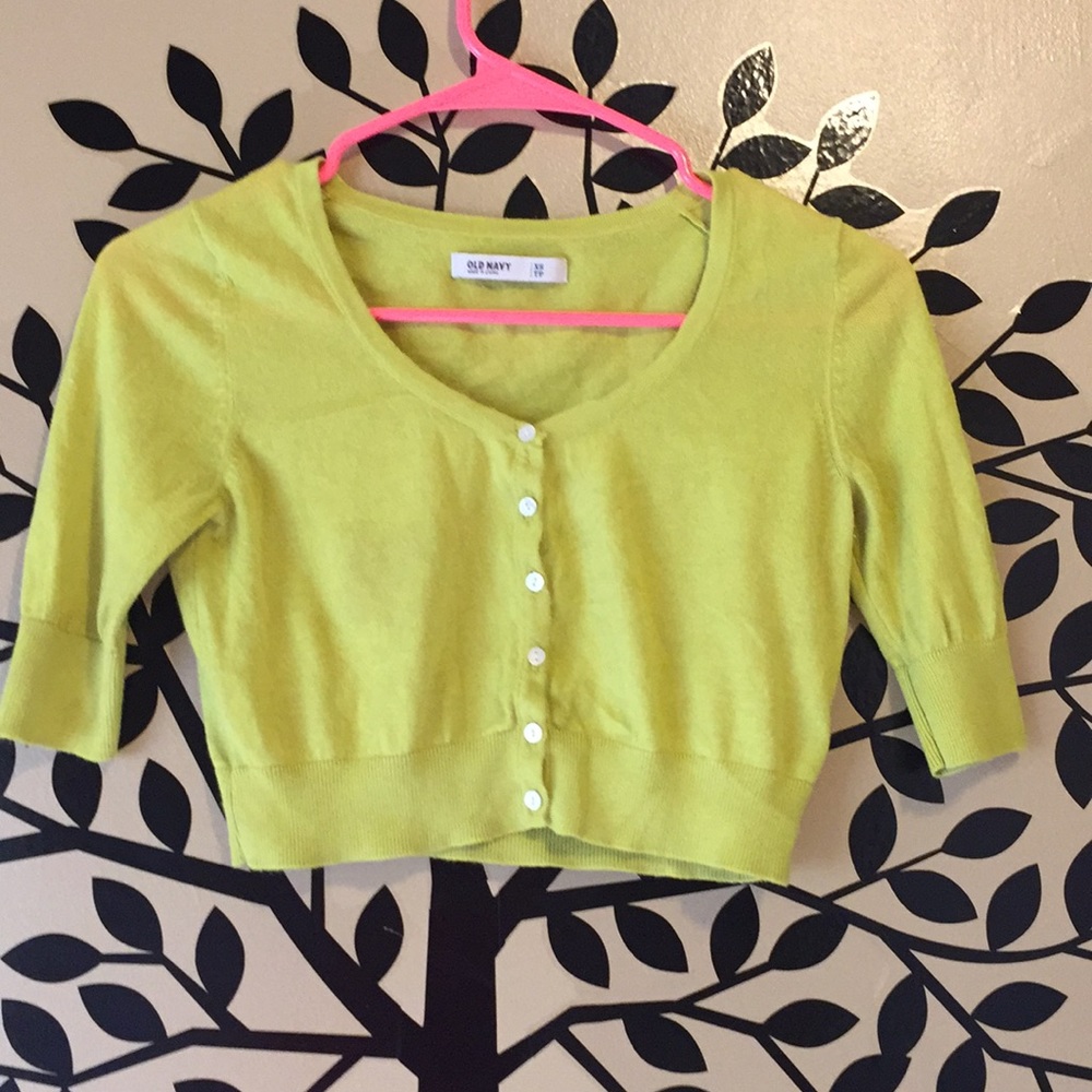 Cropped Short Sleeve Cardigan